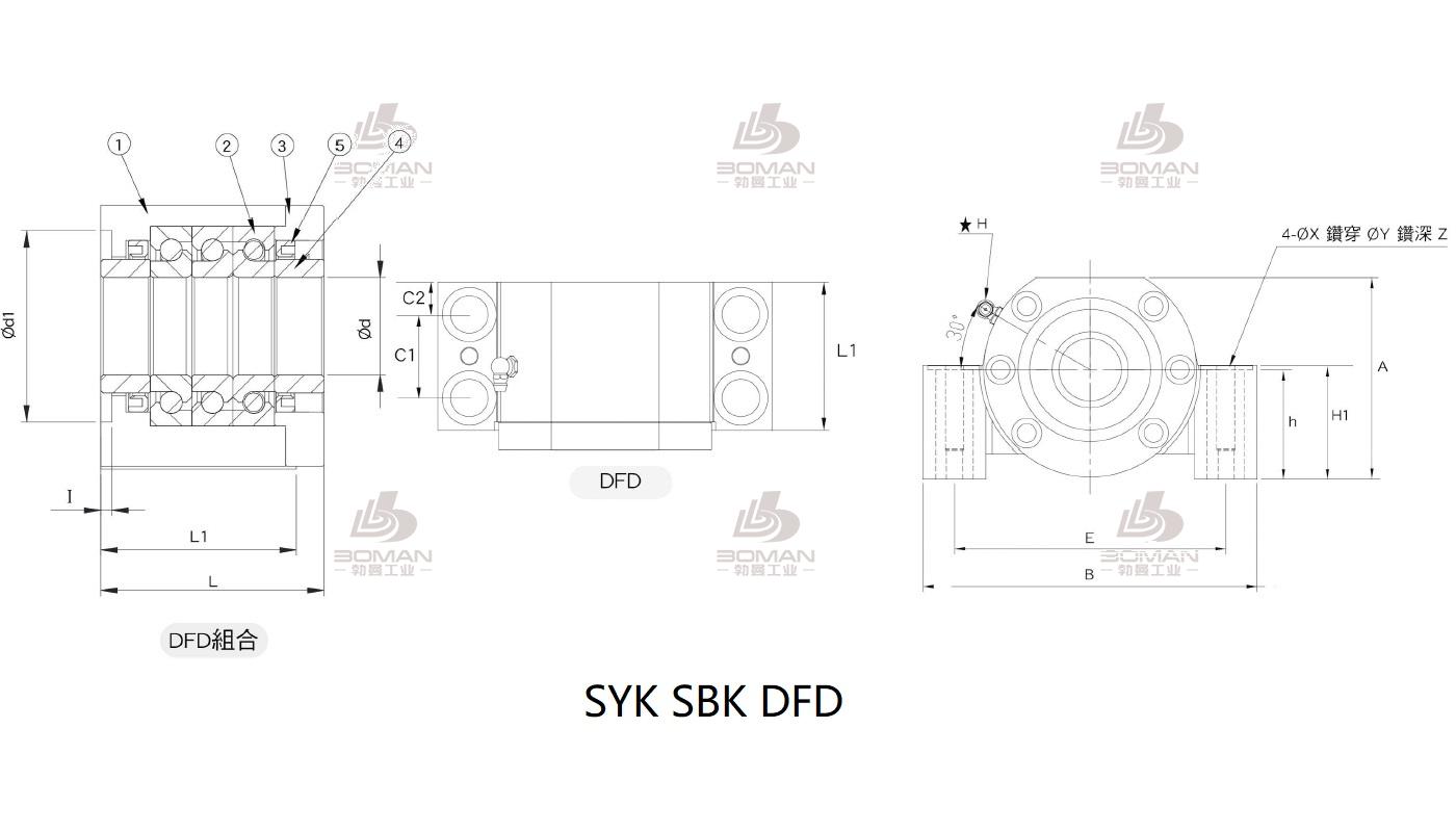 SYK MBCS25-S syk丝杆固定端和支撑端